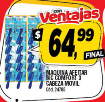 Supermercados Yaguar Maquina Afeitar BIC Comfort 3 Cabeza Movil oferta
