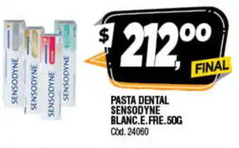 Supermercados Yaguar Sensodyne Pastas Dental Blanc E,Fre.50g oferta