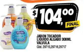 Supermercados Yaguar Jabon Tocador Liquido Algabo 300ml Valvula oferta