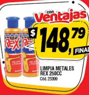 Supermercados Yaguar Limpia Metales Rex 250cc oferta