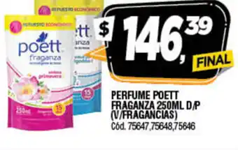 Supermercados Yaguar Poett Perfume Fraganza 250ml D/P oferta