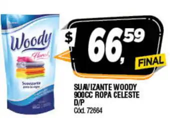 Supermercados Yaguar Woody Suavizante 900cc Ropa Celeste D/P oferta