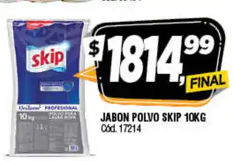 Supermercados Yaguar Skip Jabon Polvo 10kg oferta