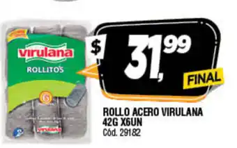 Supermercados Yaguar Virulana Rollo Acero 42g x 6un oferta