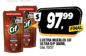 Supermercados Yaguar CIF Lustramuebles Ultra D/P 380ml oferta