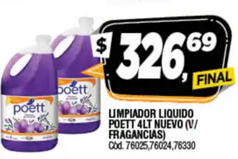 Supermercados Yaguar Poett Limpiador Liquido 4lt oferta