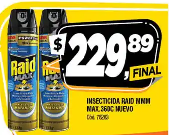 Supermercados Yaguar Raid Insecticida MMM Max 360c Nuevo oferta