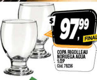 Supermercados Yaguar Copa Rigolleau Noruega Agua 1/2P oferta