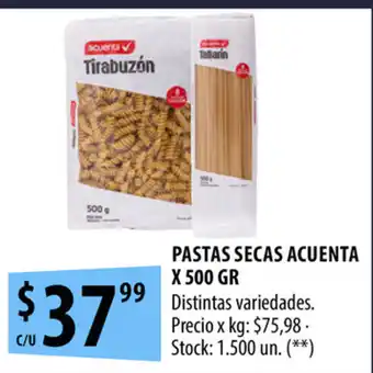 Punto Mayorista Pastas Secas Acuenta x 500gr oferta