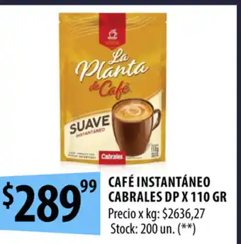 Punto Mayorista Café Instantáneo cabrales Dp x 110gr oferta