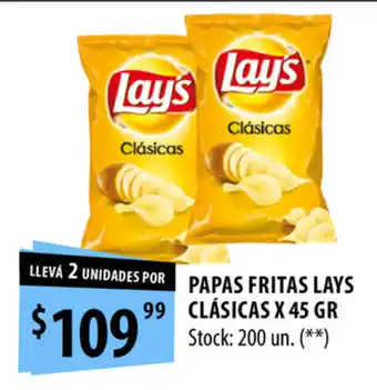 Punto Mayorista Lay's Papas Fritas Clásicas x 45gr oferta