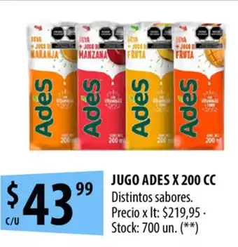 Punto Mayorista Ades Jugo x 200cc oferta