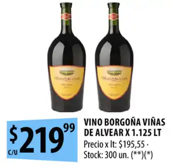 Punto Mayorista Vino Borgoña Viñas De Alvear x 1.125lt oferta