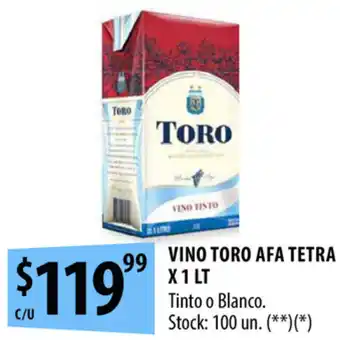 Punto Mayorista Toro Vino Afa Tetra x 1lt oferta