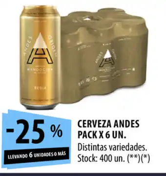 Punto Mayorista Cerveza Andes Pack x 6un oferta
