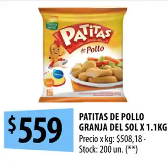 Punto Mayorista Patitas De Pollo Granja Del Sol x 1.1g oferta