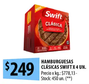 Punto Mayorista Hamburguesas Clásicas Swift x 4un oferta