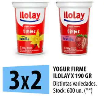 Punto Mayorista Yogur Firme Ilolay x 190gr oferta