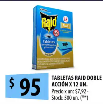Punto Mayorista Raid Tabletas Doble Accion x 12un oferta