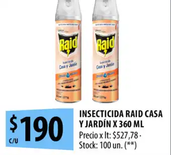 Punto Mayorista Raid Insecticida Casa Y Jardín x 360ml oferta