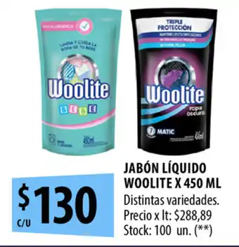 Punto Mayorista Woolite Jabón Líquido x 450ml oferta