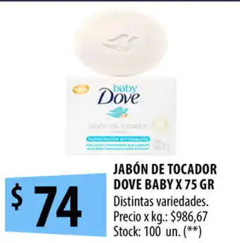 Punto Mayorista Dove Jabón De Tocador Baby x 75gr oferta