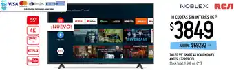 Punto Mayorista Noblex TV LED 55" Smart 4k O Noblex oferta