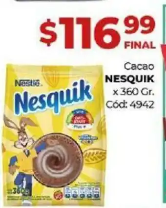 Diarco Nesquik Cacao x 360gr oferta