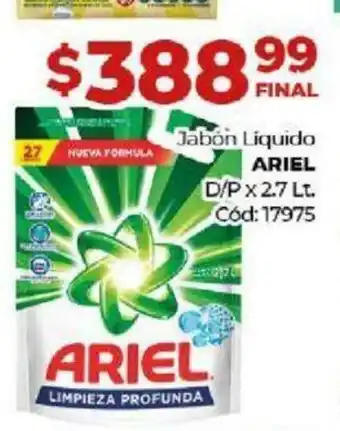 Diarco Ariel Jabón liquido D/P x 27 Lt. oferta