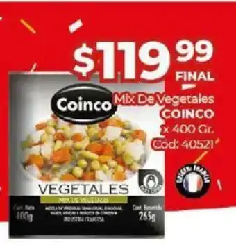 Diarco Coinco Mix De Vegetales x 400gr oferta