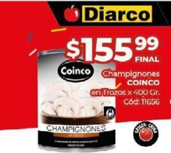Diarco Coinco Champignones en Trozos x 400gr oferta