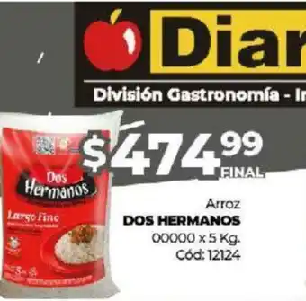 Diarco Dos Hermanos Arroz 00000 x 5 kg oferta