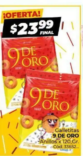 Diarco 9 De Oro Galletitas Anillos x 120gr oferta