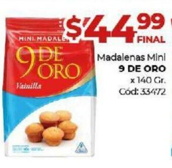 Diarco 9 De Oro Madalenas Mini x 140gr oferta