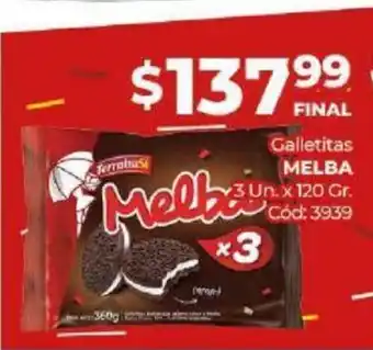 Diarco Melba Galletitas 3 Un x 120gr oferta