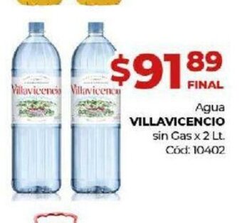 Diarco Villavicencio Agua sin Gas x 2 Lt. oferta