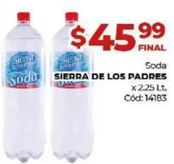 Diarco Sierra De Los Padres Soda x 2.25 lt oferta