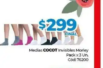 Diarco Cocot Medias Invisibles Morley Pack x 3 Un oferta