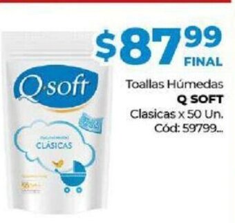 Diarco Q Soft Toallas Húmedas Clasicas x 50 Un. oferta