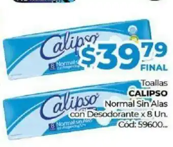 Diarco Calipso Toallas Normal Sin Alas con Desodorante x 8 Un. oferta