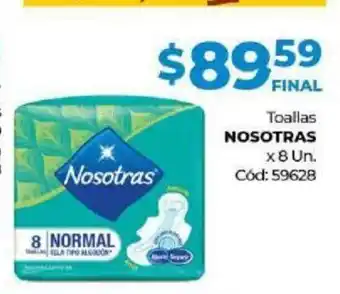 Diarco Nosotras Toallas x 8 Un oferta