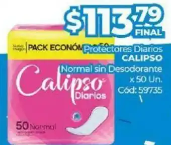 Diarco Calipso Protectores Diarios Normal sin Desodorante x 50 Un oferta