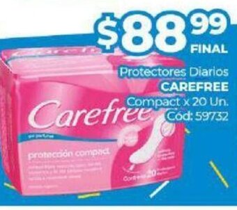 Diarco Carefree Protectores Diarios Compact x 20Un oferta