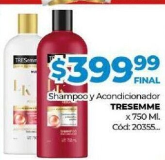 Diarco Tresemme Shampoo y Acondicionador x 750ml oferta