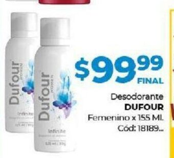 Diarco Dufour Desodorante Femenino x 155ml oferta