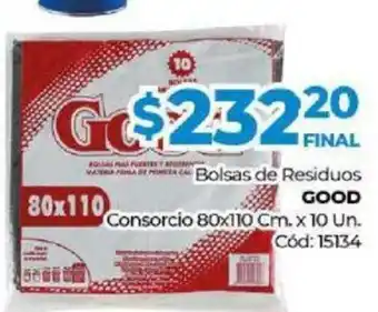 Diarco Good Bolsas de Residuos Consorcio 80x110 cm x 10 Un. oferta