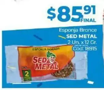 Diarco Sed Metal Esponja Bronce 2 Un. x 12 Gr. oferta