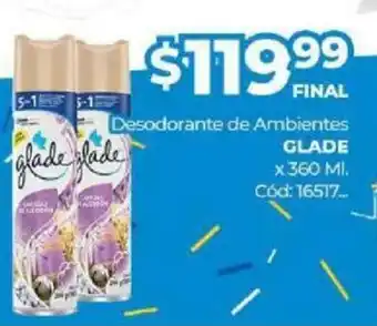 Diarco Glade Desodorante de Ambientes x 360ml oferta