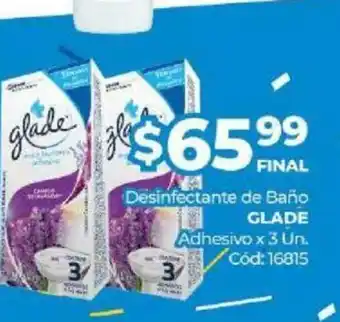 Diarco Glade Desinfectante de Baño Adhesivo x 3 Un. oferta