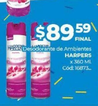 Diarco Harpers Desodorante de Ambientes x 360 ml oferta
